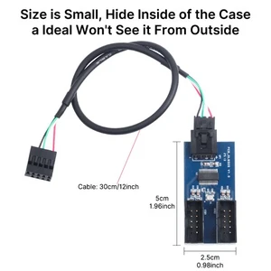 Placa madre divisor USB de 9 pines USB 2.0 puerto hembra cable de extensión 1 a 2 - Imagen 1 de 6