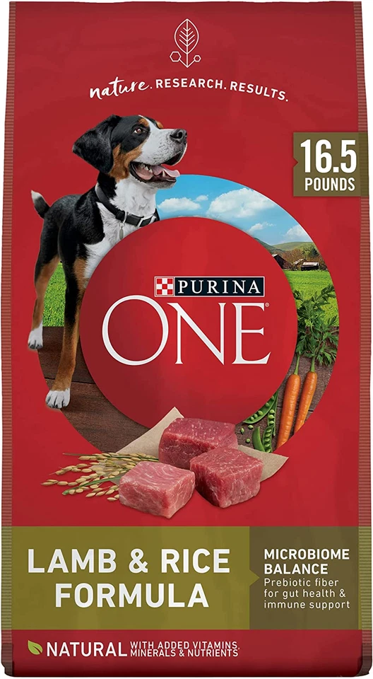 Purina ONE Dry Dog Food Lamb and Rice Formula - 16.5 Lb. Bag