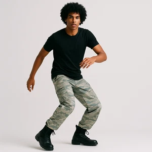 Pantalone cargo mimetico ufficiale Air Force cotone/nylon uomo utility taglia 30S - Foto 1 di 18