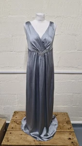 John Lewis Silver Grey Evening Dress New With Tag RRP £199. Size 12 - Picture 1 of 10