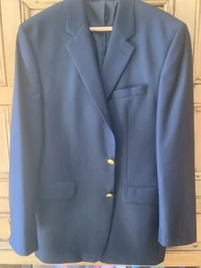 Lauren Ralph Lauren Navy Blue Blazer Gold Buttons 42 Long - Picture 1 of 10