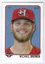 2023 Hickory Crawdads (High A-Texas Rangers) Michael Brewer