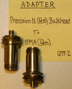 (2) N(Female-Precision) Bulkhead to SMA(Female) Adapters - Picture 1 of 1