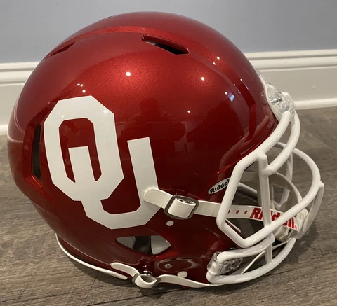 NIB! NCAA Riddell Speed Authentic Oklahoma Sooners Full Size Football Helmet Cover