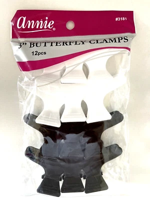 12 piezas - 3" Annie Butterfly Pinzas X-Strong Salones, Barberos, Profesionales Foto 1 de 3