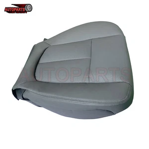 For 2009-2014 Ford F150 Pickup Driver Bottom Leather Perforated Seat Cover Gray - Picture 1 of 8