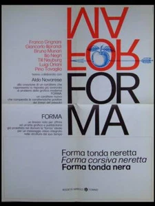 FORMA, FOLDED POSTER, NEBIOLO TORINO TYPEFOUNDRY 1968- ALDO NOVARESE, TYPOGRAPHY - Imagen 1 de 2