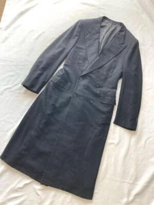 Kiton Tweed Double Chester Coat 100% Cashmere Size 3XL 52 charcoal gray Mint # - Picture 1 of 13
