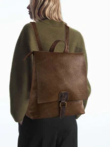 Vintage Vegan Leather Lightweight Backpack, Multi-Functional Commuter Laptop Bag - Picture 1 of 15