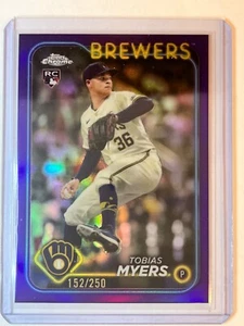 2024 Topps Chrome Update Tobias Myers Purple Refractor Rookie /250 - Bild 1 von 2