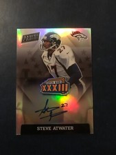 2022 Panini Prizm Steve Atwater Super Bowl XXXII Auto Silver Broncos HOF On Card