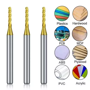 10Pcs Engraving Router Carbide Bit End Mill Milling Cutter Straight Shank - Picture 1 of 6