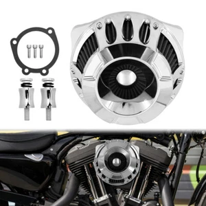 CNC Chrome Inverted Series Air Filter Cleaner Element Fit For Dyna Softail 00-15 - Picture 1 of 10