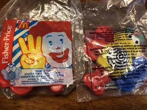 2 Fisher Price Mcdonald’s Happy Meal Toy Under 3 Toy Butterfly Butterflies - Picture 1 of 5