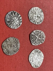 Crusader templar starter collection 5 silver coins 1200's byzantine period - Picture 1 of 4