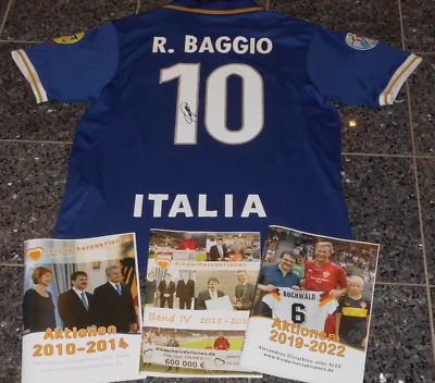 ITALIEN "R.BAGGIO" NIKE  TRIKOT; HANDSIGNIERT  "CHARITY" - Bild 1 von 4