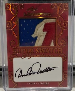 ANDERS HEDBERG 2019-20 Leaf Ultimate Super Swatch Signatures Patch Auto 2/5 - Picture 1 of 1