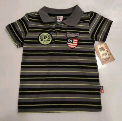 Camisa polo Phat Farm niño pequeño 3T nueva con etiquetas a rayas  Foto 1 de 4