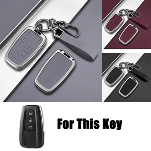 Zinc Alloy Leather Car Smart Key Case Cover For Toyota RAV4 Avalon Prius Corolla - Picture 1 of 10