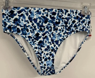 Tommy Bahama L1041 Blue Palm Modern Leopard Bikini Bottom Size S - Image 1 of 3