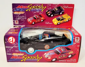 Vintage 80s Mini Speedy Turbo Master Radio Control Car Racing Black YS-105 NEW - Picture 1 of 8