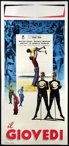 CINEMA locandina IL GIOVEDI' Dino Risi WALTER CHIARI LE GEMELLE KESSLER - Picture 1 of 1