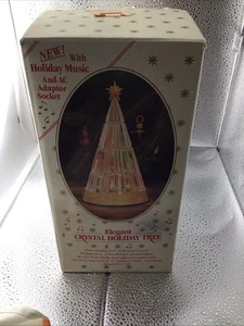 VINTAGE CRYSTAL HOLIDAY TREE NEW IN BOX - Picture 1 of 14