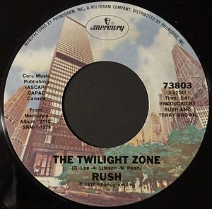 Rush The Twilight Zone / Lessons Rare Stock Copy Mercury Records VG++/NM 45 - Picture 1 of 3
