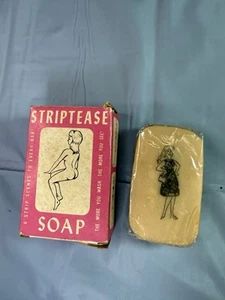 VTG 1969 STRIPTEASE SOAP NOVELTY GAG GIFT THE MORE YOU WASH THE MORE YOU SEE - Picture 1 of 7