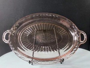 Mayfair Open Rose Handled Serving Platter 9" x 14" - Picture 1 of 4