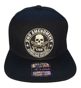 Sombrero de la Segunda Enmienda Gorra Bola Negra Original de Estados Unidos Seguridad Nacional SNAPBACK - Imagen 1 de 2