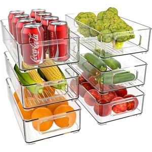Platzsparende 6er Set Kühlschrank Organizer – Für eine ordentliche Speisekammer - Bild 1 von 2