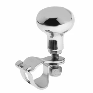 Stainless Steel Steering Wheel Spinner Heavy Duty Car Truck Marine Boat Handle - Foto 1 di 6