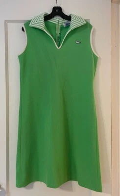 Vestido LACOSTE Chemise Vintage Verde Kelly talla 16 Foto 1 de 4