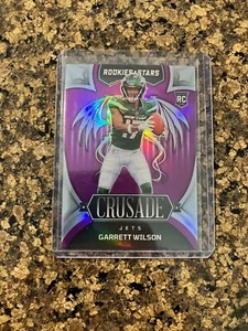2022 Panini Crusade #CR-15 Garrett Wilson Rookie Purple Prizm /35 Jets - Picture 1 of 2