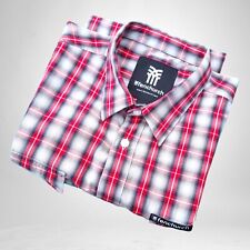 Fenchurch Shirt Long Sleeve Check Men's UK Size XL Collar 100% Cotton