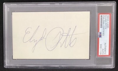 Elijah Pitts Signed Index Card Football Green Bay Packers Autograph PSA/DNA - Image 1 of 3