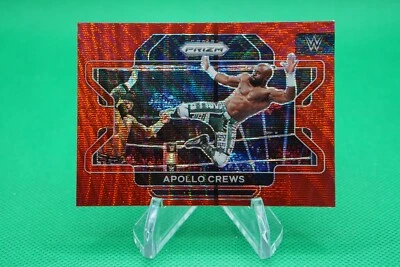 2022 Prizm WWE Base Horizontal Prizms Ruby Wave #74 Apollo Crews Raw TU1 - Image 1 of 2