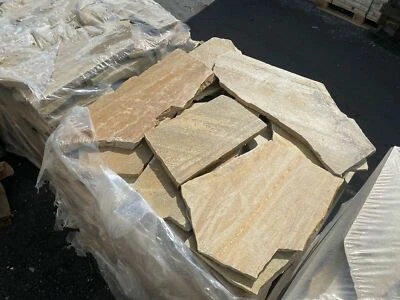  Polygonalplatten Bruchsteinplatten Quarzit Irish Gold 22m² 1.5 - 2.5cm - Bild 1 von 4