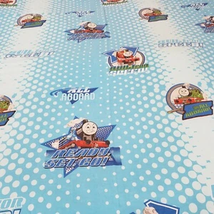 Thomas The Train Twin Flat & Fitted Bed Sheets Blue Ready Set Go Fabric Craft - Picture 1 of 7