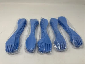 Lot Of 30 Spoon + Knife + Fork Plastic Reusable For Camping Hiking Survival New - Picture 1 of 6