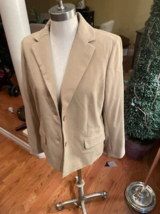 Liz Claiborne Blazer Women's Size 12 Tan/lt Brown Jacket Office.NEW - Picture 1 of 5