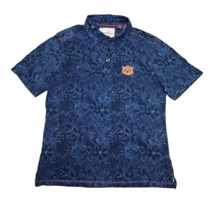 Tommy Bahama Collegiate Series Boy's XL Trim Fit Polo Shirt Auburn Tigers Floral - Picture 1 of 8