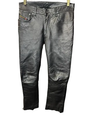 Diesel Industry | Men’s Leather Black Pants sz 27 - Image 1 of 4