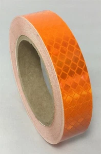Genuine USA Made Orafol 1" x 30' Roll Orange Reflective Tape - Picture 1 of 2