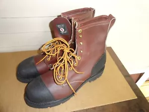 CAROLINA COMFORT CRAFTED LEATHER FOOTWEAR STEEL TOE SAFETY BOOT SIZE 10.5 EE - Picture 1 of 7