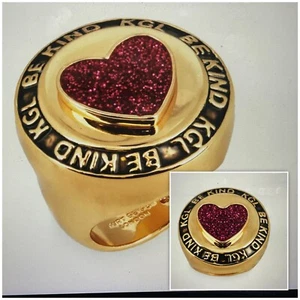 🦅RRP £89 Kurt Geiger London Heart Statement Ring Size Q ✍️. - Picture 1 of 19