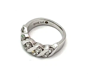 “The Leo Diamond” 1.35ctw ROUND CUT DIAMOND 14K White Gold 10 Diamonds Ring - Picture 1 of 7