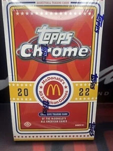 2022 Topps Chrome McDonald's All American Basketball Factory Sealed Hobby Box - Picture 1 of 4