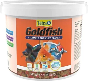 Goldfish Flakes Nutritionally Balanced Diet for Aquarium Fish Vitamin C Enriched - Picture 1 of 11